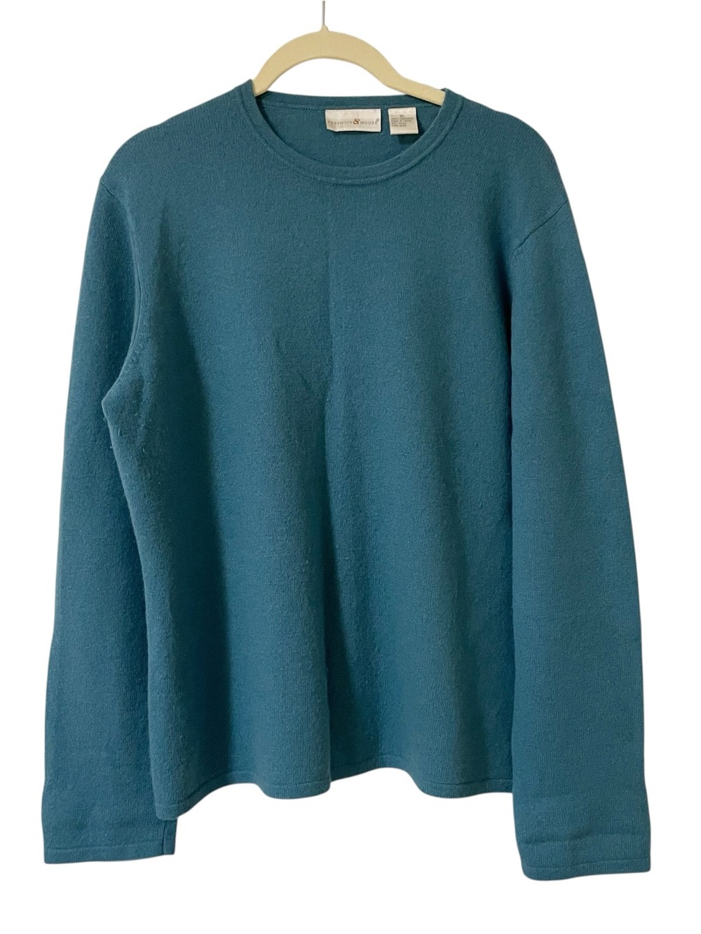 Preswick & Moore Teal Crewneck Cashmere Sweater XL